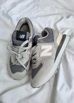 Кросівки жіночі термо new balance 574 grey pink