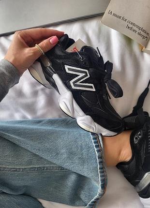 Жіночі та чоловічі кросівки термо new​ balance 9060 black​ winter