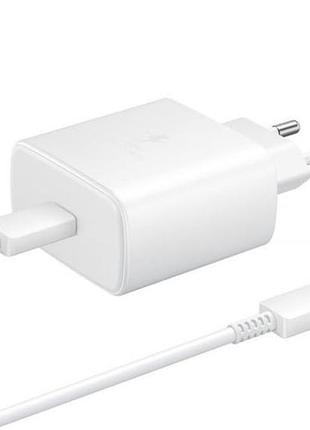 Сетевое зарядное устройство travel charger адаптер 1 порт usb-c 45w кабель usb-c 5a белый