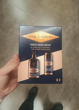 Чоловічий подарунковий набір gillette king c. perfect beard care kit .. -50%