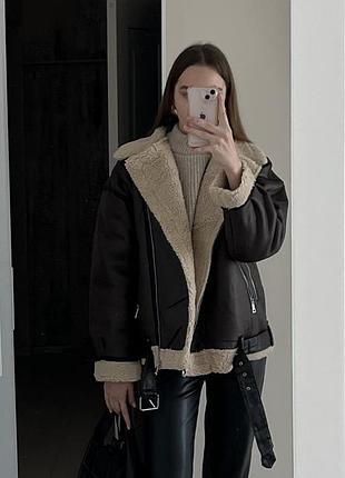 Трендова дублянка авіатор під zara розмір s