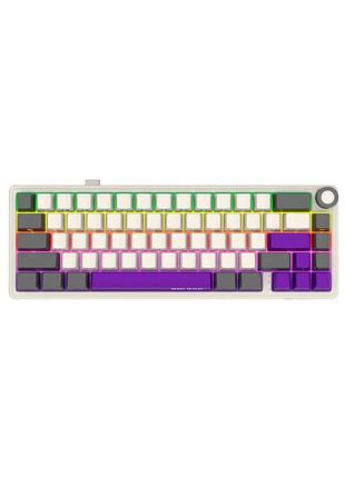 Клавиатура lorgar kbp70mw pro rgb wireless/bluetooth/usb ua beige (lrg-kbp70mw-rt-us)