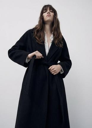 Жіноче вовняне пальто халат від zara s