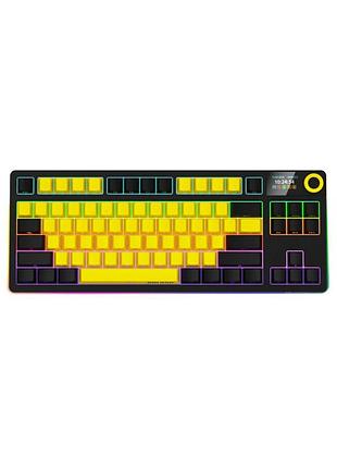 Клавиатура lorgar kbp70tklw wireless tkl mechanical pro ua black/yellow (lrg-kbp70tklw-yl-us)