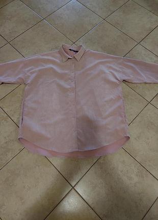 Микровельветовая с карманами рубашка 👕 3