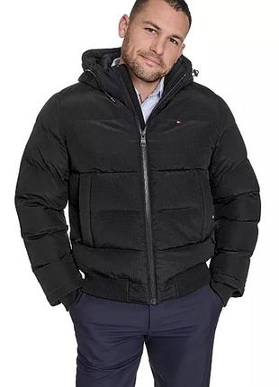 Зимова чоловіча куртка tommy hilfiger down hooded ripstop puffer / bomber