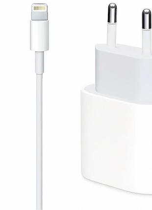 Сетевое зарядное устройство для apple iphone 20w type-c + кабель