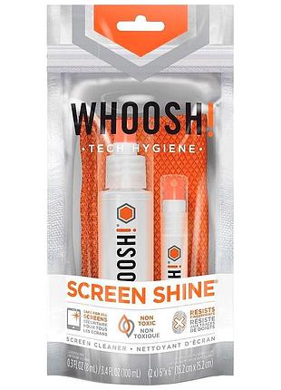 Спрей для очищення whoosh! screen shine duo 100+8ml, microfiber 14x14cm (1fg108enfr)