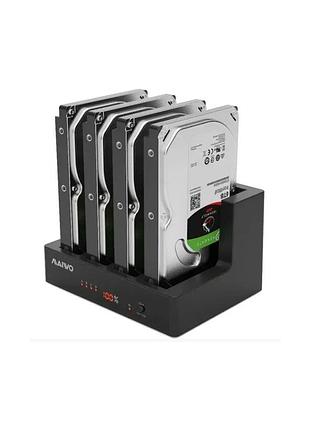 Док-станція для накопичувачів maiwo 4*hdd 2,5"/3,5" sata/ssd usb3.0 (k3094a)