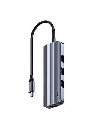 Концентратор cudy usb-c 6-in-1 1xhdmi 4k + 1xusb-c + 1xusb 3.0 5gbps + 2xusb 2.0 (uh606)