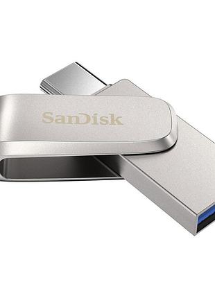 Usb флэш накопитель sandisk 1tb ultra dual luxe silver usb 3.2/type-c (sddc4-1t00-g46)