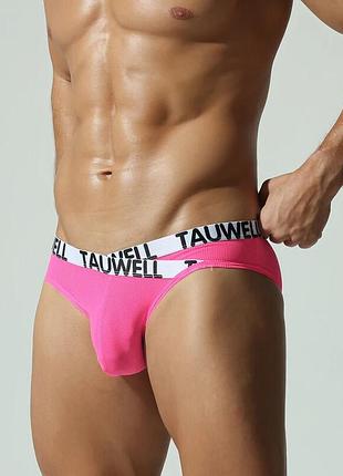 Сексуальні чоловічі бріфи tauwell cross waist brief рожеві