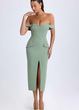 Розпродаж сукня oh polly міді з відкритими плечима