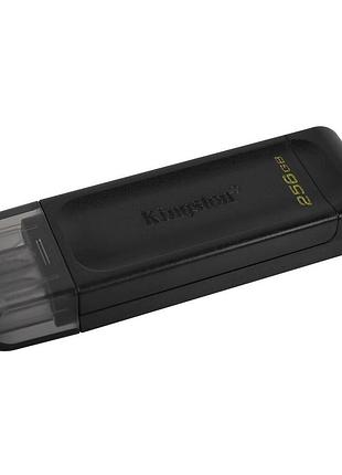 Usb флэш накопитель kingston 256gb datatraveller 70 usb 3.2 / type-c (dt70/256gb)