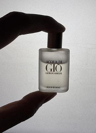 Туалетная вода aqua di gio от giorgio armani, оригинал, миниатюра, винтаж