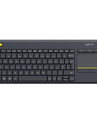 Клавіатура logitech k400 plus touch wireless ua black (920-007145)