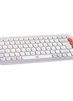 Клавиатура logitech pop icon keys bluetooth ua off-white (920-013072)