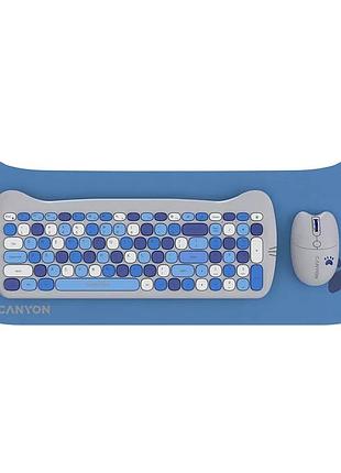 Комплект canyon hset-w6 kitty edition wireless ua blue (cns-hsetw6bl)