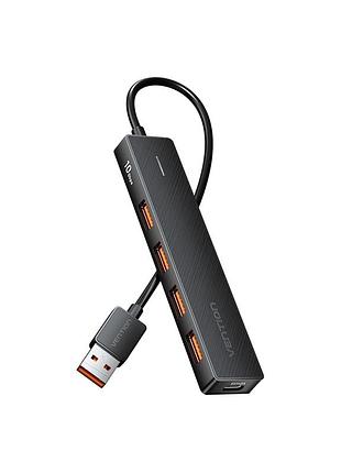 Концентратор vention usb to 4xusb 3.2 gen2 + usb-c 10gbps 0.15m black (chobb)