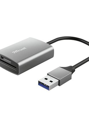 Считыватель флэш-карт trust dalex fast usb 3.2 card reader (24135)