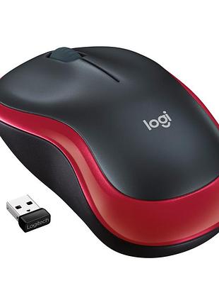 Мишка logitech m185 red (910-002240)