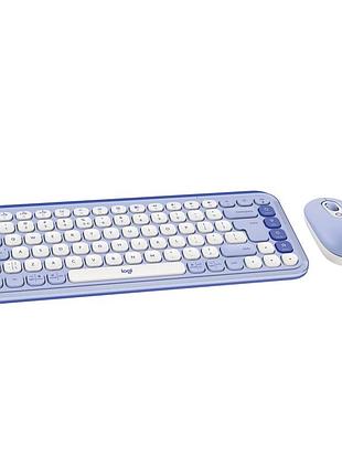 Комплект logitech pop icon combo bluetooth ua lilac (920-013078)