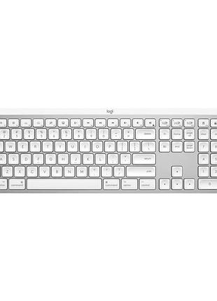 Клавіатура logitech mx keys s для mac bluetooth/wireless ua pale grey (920-011638)