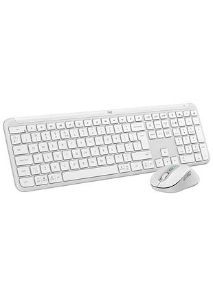 Комплект logitech mk950 bluetooth/wireles ua off-white (920-012491)