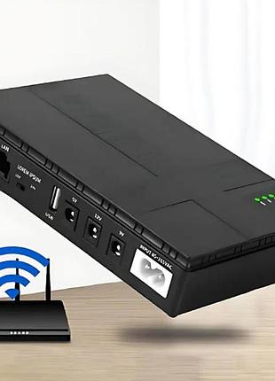 Источник бесперебойного питания для сетевого оборудования dc1018p 12v/ 9v/ 5v 10400 mah черный