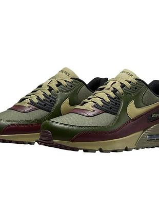 Кросівки nike air max 90 gore-tex "medium olive/cargo khaki/burgundy" fd5810-200