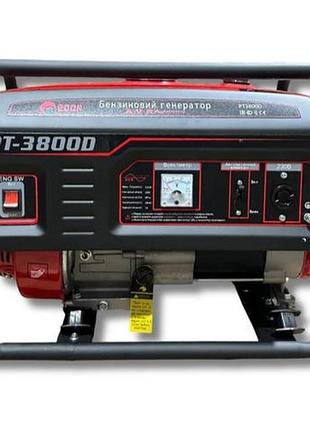 Бензиновый генератор edon pt-3800d 3 квт, 220 в, 15 л, медная обмотка