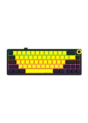 Клавиатура lorgar kbp70mw pro rgb wireless/bluetooth/usb ua black/yellow (lrg-kbp70mw-yl-us)