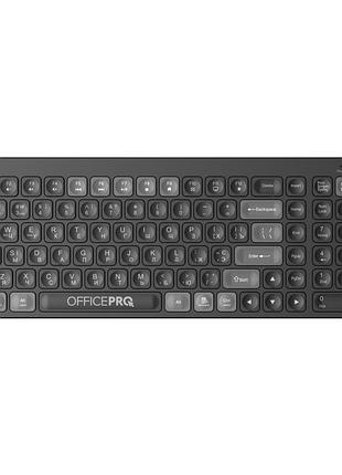 Клавиатура officepro sk985b wireless/bluetooth black (sk985b)