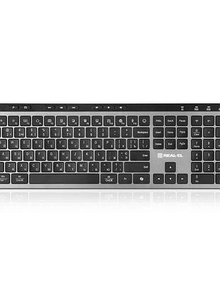 Клавиатура real-el rk-737w wireless/bluetooth black/grey (el123100060)