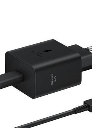 Сетевое зарядное устройство travel charger адаптер 1 порт usb-c 45w кабель usb-c 5a черное