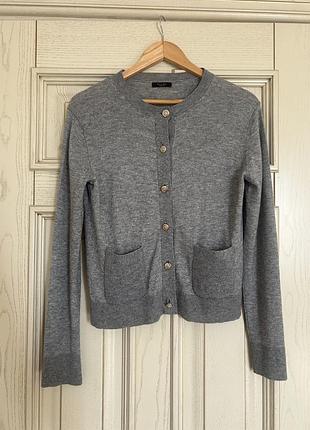 Жіночий кардиган massimo dutti сірий на ґудзиках