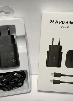 Сетевое зарядное samsung 25w. быстрая зарядка. ep-ta800nwe. черный черный
