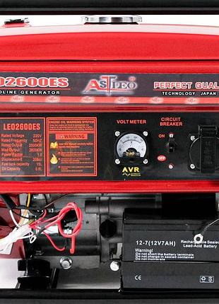 Бензиновый генератор astleo leo 2600 es (электростартер)