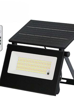 Вуличний led ліхтар на сонячних батареях 19x3.2x12.5 см прожектор світлодіодний вуличний 154 led 300 вт із сонячною панеллю