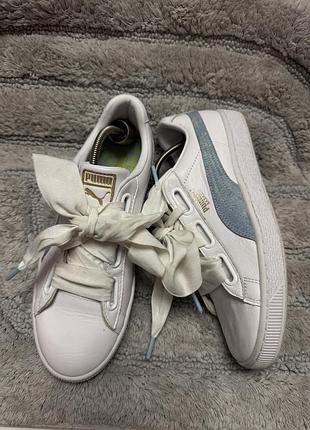 Кросівки жіночі puma basket heart 39 р.( уст 25 см,шкіра