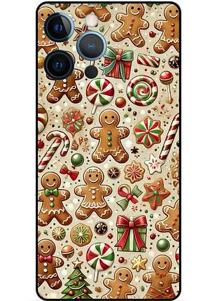 Силіконовий чохол новий рік різдво для xiaomi samsung motorola nokia iphone zte vivo oppo realme імбирний пряник