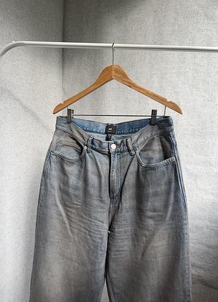 Шикарні джинси baggy із брудним/протертим ефектом h&m