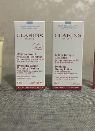 Набір clarins з пінки та тоніка для обличчя