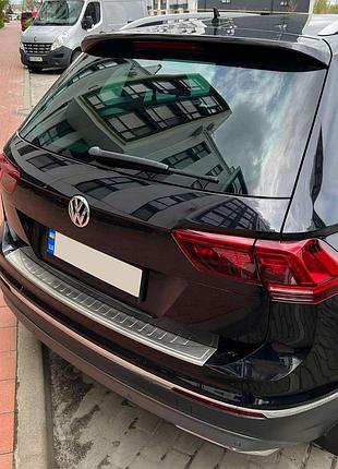 Накладка на задній бампер (omsaline, нерж) для volkswagen tiguan 2016-2023 рр