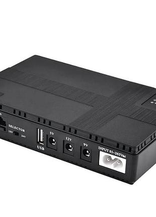 Безперебійник для роутера 5в/9в/12в. дбж. mini ups, powerbank на 10400mah. dc1018p