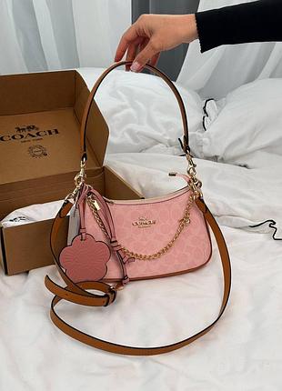 Женская сумка премиум coach signature canvas bag