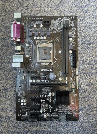 Asrock h81 pro btc rev. 2.00, lga1150, з дефектом слота ram
