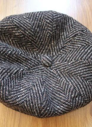 Вовняна кепка кашкет картуз унісекс восьмиклінка stetson hatteras herringbone