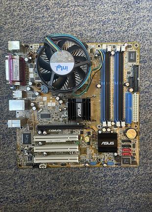 Asus p5g‑tvm/s + celeron d 326 + кулер, lga775, неперевірений