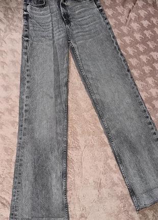 Джинси жіночі zara wide leg сірі